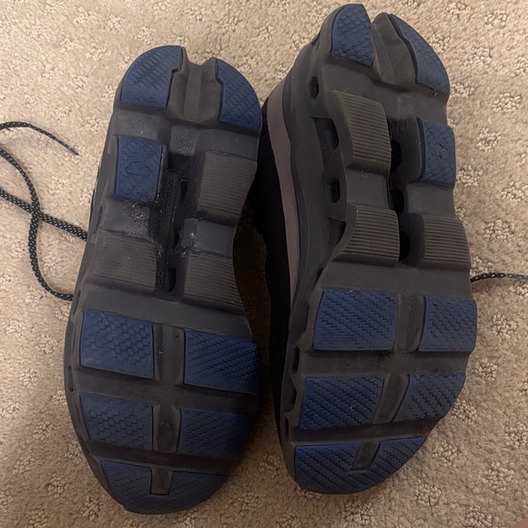 On Running Womens Black and Blue Athletic Shoes - Picture 3 of 5